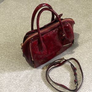 Rebecca Minkoff red snake satchel